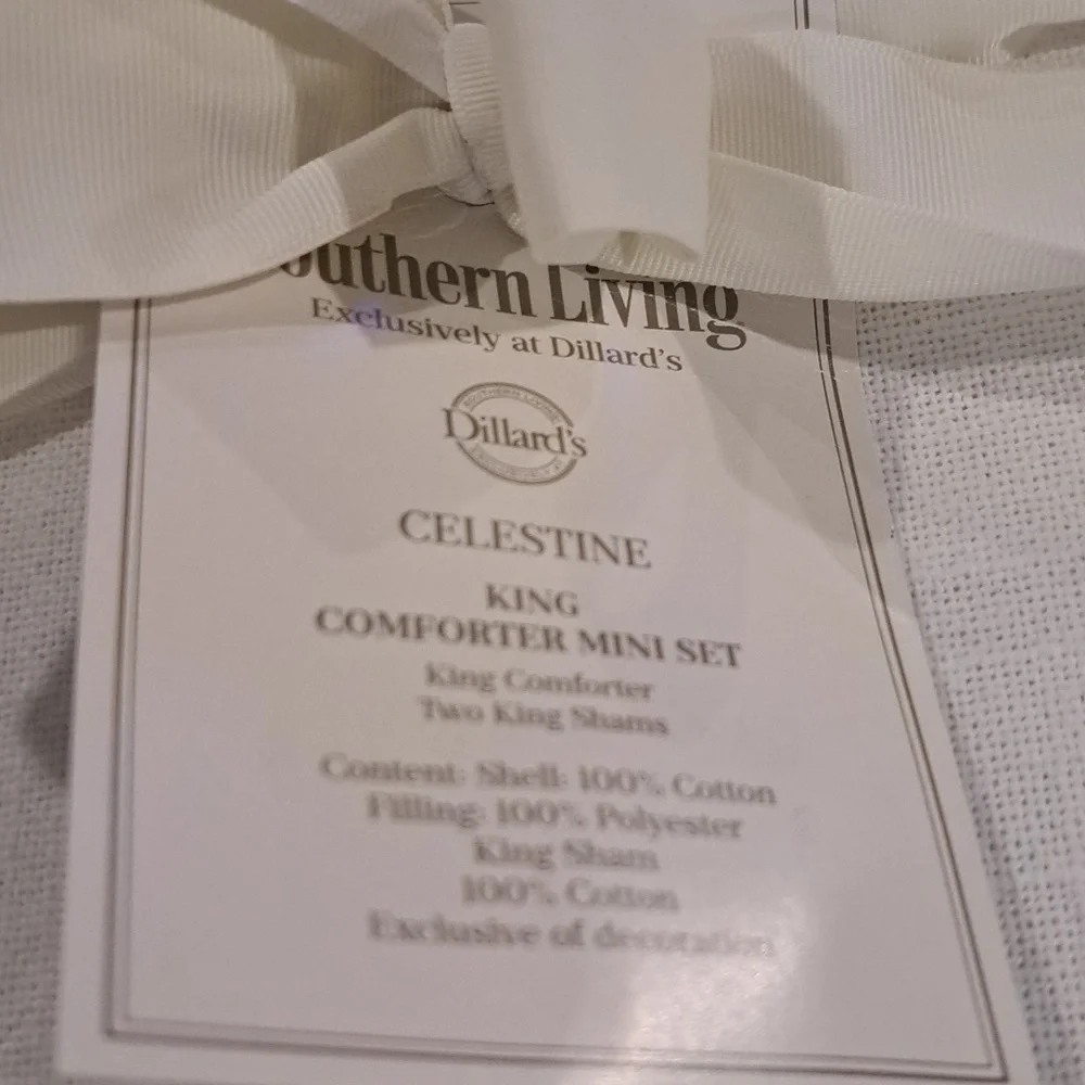 Southern Living Classic Celestine Embroidered Comforter Mini Set